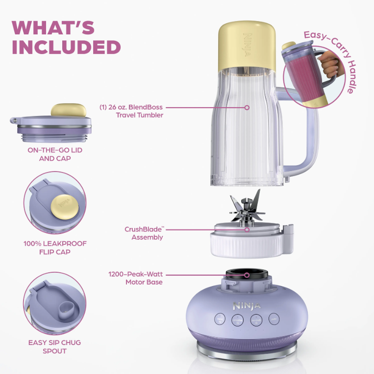 Tumbler Blender – 26oz Travel Tumbler with Removable Straw (DB351)